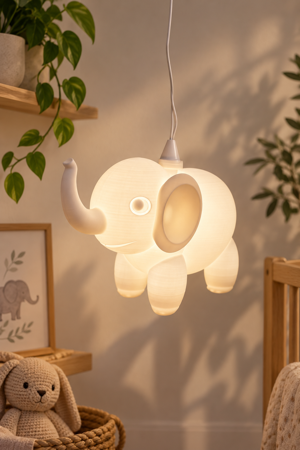 Rendering der Kinderlampe Elefant Bene